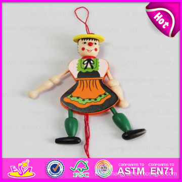 2016 New Products Wooden String Puppet, Most Popular Wooden Puppet, Best Sale Kid Wooden Toy Puppet W02A051